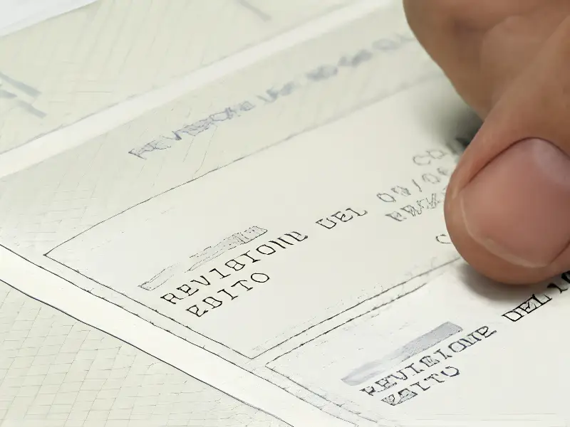 Dettaglio dell'etichetta dell'esito revisione applicata sul libretto di circolazione.
